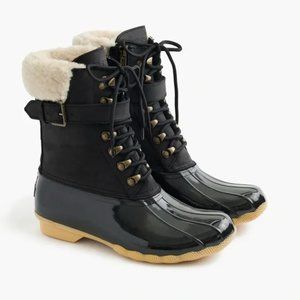 Women's Sperry® for J. Crew Sherpa Lined Boots - Size 8 - Black